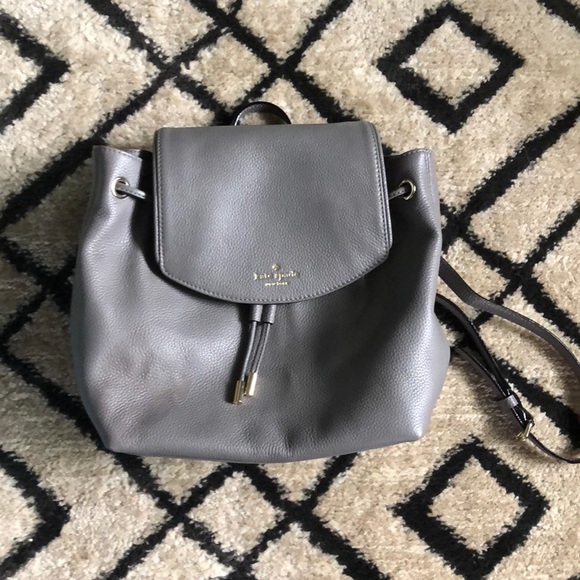 kate spade Handbags - Gray Leather Kate Spade Mini Backpack